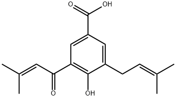4-羟基-3-(3-甲基-2-丁烯酰基)-5-(3-甲基-2-丁烯基)苯甲酸