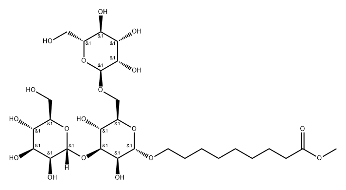 Nonanoic acid, 9-(O-.alpha.-D-mannopyranosyl-(13)-O-.alpha.-D-mannopyranosyl-(16)-.alpha.-D-mannopyranosyl)oxy-, methyl ester