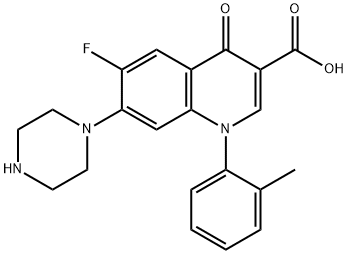 3-Quinolinecarboxylic acid, 6-fluoro-1,4-dihydro-1-(2-methylphenyl)-4- oxo-7-(1-piperazinyl)-