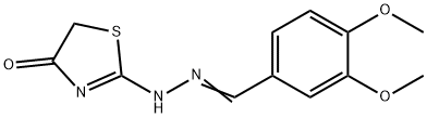 (Z)-2-(((E)-3,4-dimethoxybenzylidene)hydrazono)thiazolidin-4-one