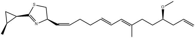 4,5-Dihydro-4-(11-methoxy-8-methyl-1,5,7,13-tetradecatetraenyl)-2-(2-m ethylcyclopropyl)thiazole (1R-(1alpha(R*(1Z,5E,7E,11R*)),2alpha))-