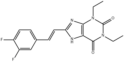 1H-Purine-2,6-dione, 3,7-dihydro-1,3-diethyl-8-(2-(3,4-difluorophenyl) ethenyl)-, (E)-