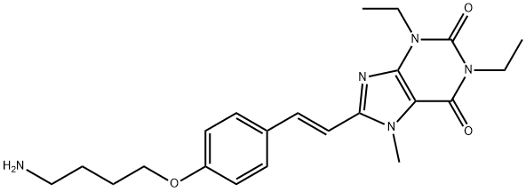 1H-Purine-2,6-dione, 3,7-dihydro-8-(2-(4-(4-aminobutoxy)phenyl)ethenyl )-1,3-diethyl-7-methyl-,(E)-
