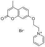 Pyridinium, 1-(2-((4-methyl-2-oxo-2H-1-benzopyran-7-yl)oxy)ethyl)-, br omide