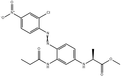 L-Alanine, N-4-(2-chloro-4-nitrophenyl)azo-3-(1-oxopropyl)aminophenyl-, methyl ester