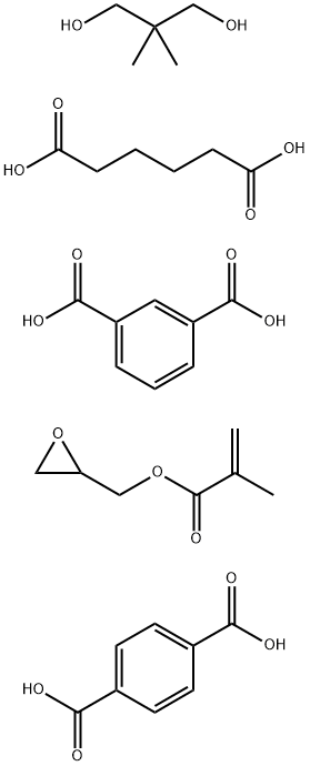 1,3-Benzenedicarboxylic acid, polymer with 1,4-benzenedicarboxylic acid, 2,2-dimethyl-1,3-propanediol, hexanedioic acid and oxiranylmethyl 2-methyl-2-propenoate