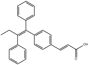 3-(4-(1,2-diphenylbut-1-enyl)phenyl)acrylic acid