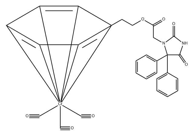 diphenylhydantoin-3-phenyltricarbonylchromium ethyl acetate