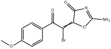 4(5H)-Oxazolone, 2-amino-5-(1-bromo-2-(4-methoxyphenyl)-2-oxoethyliden e)-