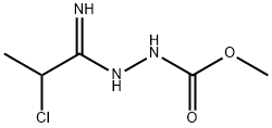 Hydrazinecarboxylic  acid,  2-(2-chloro-1-iminopropyl)-,  methyl  ester