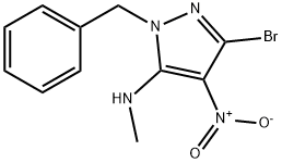 N-(1-benzyl-3-bromo-4-nitro-1H-pyrazol-5-yl)-N-methylamine