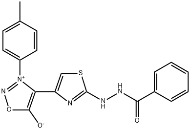 4-(2-(2-Benzoylhydrazino)-4-thiazolyl)-5-hydroxy-3-p-tolyl-1,2,3-oxadi azolium inner salt