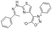 Acetophenone hydrazone of 4-(2-hydrazino-4-thiazolyl)-3-phenylsydnone