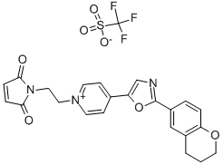 N-(N''-MALEINIMIDYL-2-ETHYL)-4-(2-(6-(3,4-DIHYDRO-2H-1-BENZOPYRANYL))-5-OXYZOLYL) PYRIDINIUM TRIFLATE