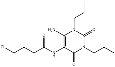 Butanamide,  N-(6-amino-1,2,3,4-tetrahydro-2,4-dioxo-1,3-dipropyl-5-pyrimidinyl)-4-chloro-