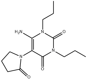 2,4(1H,3H)-Pyrimidinedione,  6-amino-5-(2-oxo-1-pyrrolidinyl)-1,3-dipropyl-