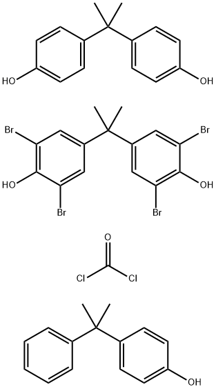 Carbonic dichloride, polymer with 4,4-(1-methylethylidene)bis2,6-dibromophenol and 4,4-(1-methylethylidene)bisphenol, 4-(1-methyl-1-phenylethyl)phenyl ester