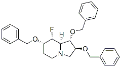 Indolizine, 8-fluorooctahydro-1,2,7-tris(phenylmethoxy)-, 1S-(1.alpha.,2.beta.,7.alpha.,8.alpha.,8a.alpha.)-