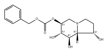 Carbonic acid, octahydro-1,7,8-trihydroxy-6-indolizinyl phenylmethyl ester, 1S-(1.alpha.,6.beta.,7.alpha.,8.beta.,8a.beta.)-