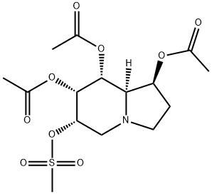 1,6,7,8-Indolizinetetrol, octahydro-, 1,7,8-triacetate 6-methanesulfonate, 1S-(1.alpha.,6.beta.,7.alpha.,8.beta.,8a.beta.)-