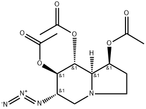 1,7,8-Indolizinetriol, 6-azidooctahydro-, triacetate (ester), 1S-(1.alpha.,6.beta.,7.alpha.,8.beta.,8a.beta.)-