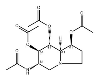 Acetamide, N-1,7,8-tris(acetyloxy)octahydro-6-indolizinyl-, 1S-(1.alpha.,6.beta.,7.alpha.,8.beta.,8a.beta.)-