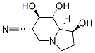 6-Indolizinecarbonitrile, octahydro-1,7,8-trihydroxy-, 1S-(1.alpha.,6.beta.,7.alpha.,8.beta.,8a.beta.)-