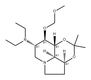 1,3-Dioxino4,5,6-hiindolizin-8-amine, N,N-diethyloctahydro-9-(methoxymethoxy)-2,2-dimethyl-, 3aS-(3a.alpha.,8.alpha.,9.beta.,9a.beta.,9b.alpha.)-