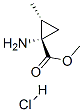Cyclopropanecarboxylic acid, 1-amino-2-methyl-, methyl ester, hydrochloride, trans- (9CI)