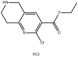 1,6-Naphthyridine-3-carboxylic acid, 2-chloro-5,6,7,8-tetrahydro-, ethyl ester, hydrochloride