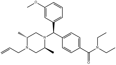 (+)-4-[(ΑR)-Α-((2S,5R)-4-烯丙基-2,5-二甲基-1-哌嗪基)-3-甲氧基苄基]-N,N-二乙基苯酰胺