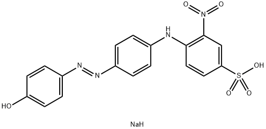 Benzenesulfonic acid, 4-4-(4-hydroxyphenyl)azophenylamino-3-nitro-, sodium salt