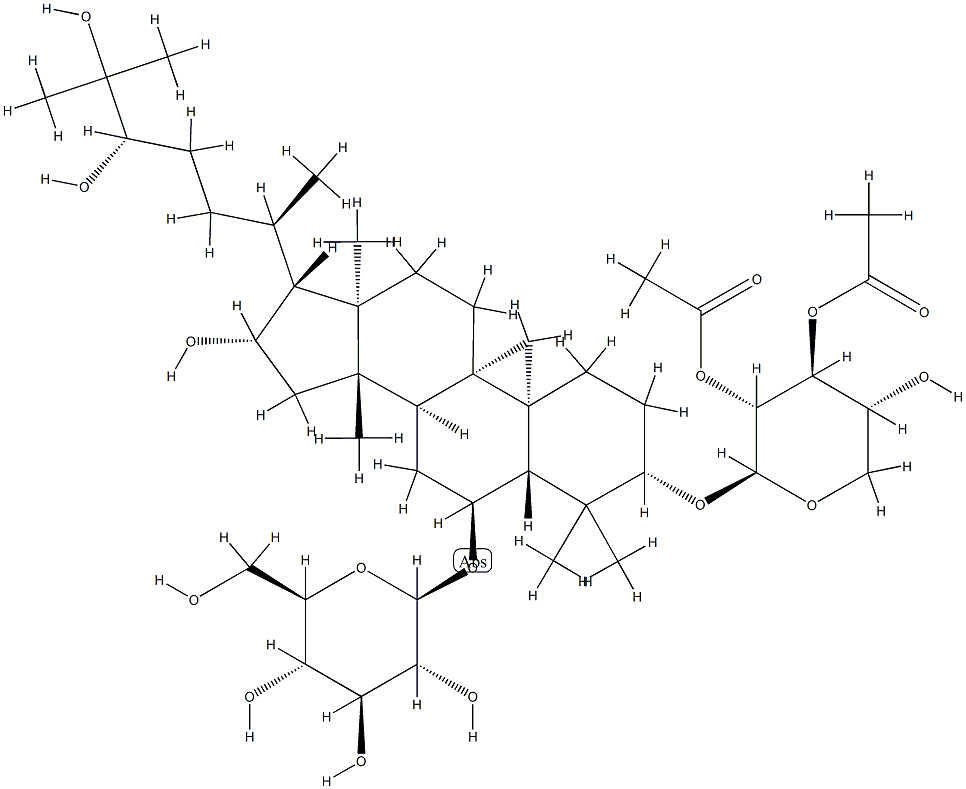 B-D-GLUCOPYRANOSIDE, (3B,6A,16B,24S)-3-[(2,3-DI-O-ACETYL-B-D-XYLOPYRANOSYL)OXY]-16,24,25-TRIHYDROXY-9,19-CYCLOLANOSTAN-6-YL
