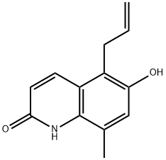 2(1H)-Quinolinone, 6-hydroxy-8-methyl-5-(2-propenyl)- (9CI)