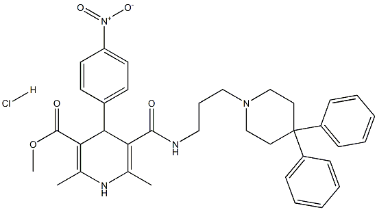 5-[[[3-(4,4-Diphenyl-1-piperidinyl)propyl]amino]carbonyl]-1,4-dihydro-2,6-dimethyl-4-(4-nitrophenyl)-3-pyridinecarboxylic acid methyl ester hydrochloride