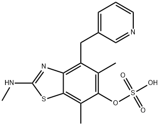 6-Benzothiazolol,  5,7-dimethyl-2-(methylamino)-4-(3-pyridinylmethyl)-,  hydrogen  sulfate  (ester)  (9CI)