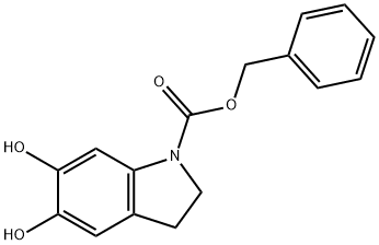 1H-INDOLE-1-CARBOXYLIC ACID,2,3-DIHYDRO-5,6-DIHYDROXY-,PHENYLMETHYL ESTER