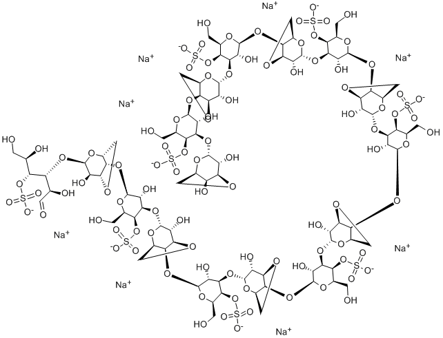 [O-3,6-脱水-ALPHA-D-吡喃半乳糖基-(1-3)-O-4-O-磺基-BETA-D-吡喃半乳糖基-(1-4)]7-O-3,6-脱水-ALPHA-D-吡喃半乳糖基-(1-3)-D-半乳糖 4-(硫酸氢酯)钠盐