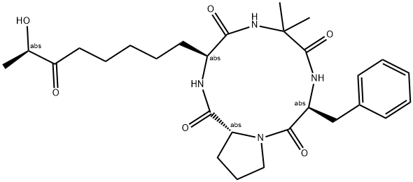 环[2-甲基丙氨酰基-L-苯丙氨酰基-D-脯氨酰基-(2S,9R)-2-氨基-9-羟基-8-氧代癸酰基]