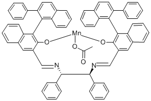 乙酸(1S,2S)-N,N'-双[(R)-2-羟基-2'-苯基-1,1'-联萘基-3-基亚甲基]-1,2-二苯基乙二胺合锰(III)