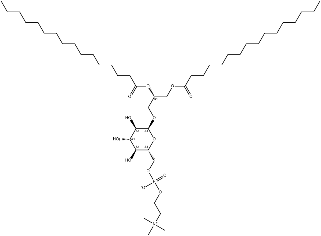alpha-D-Glucopyranoside, 2,3-bis((1-oxohexadecyl)oxy)propyl, 6-(2-(tri methylammonio)ethyl hydrogenphosphate), inner salt, (S)-