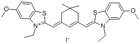 3-ETHYL-2-[(3-([3-ETHYL-5-METHOXY-1,3-BENZOTHIAZOL-2(3H)-YLIDENE]METHYL)-5,5-DIMETHYL-2-CYCLOHEXEN-1-YLIDENE)METHYL]-5-METHOXY-1,3-BENZOTHIAZOL-3-IUM IODIDE