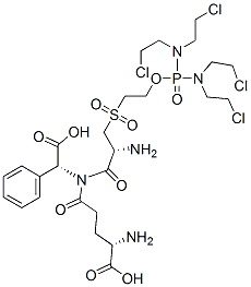 (2R)-L-gamma-Glutamyl-3-((2-((bis(bis(2-chloroethyl)amino)phosphinyl)oxy) ethyl)sulfonyl)- L-alanyl-2-phenylglycine