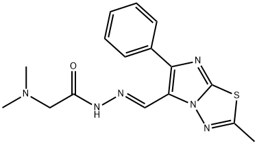 2-methyl-6-phenylimidazo(2,1-b)-1,3,4-thiadiazole-5-carboxaldehyde dimethylaminoacetohydrazone