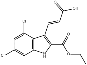 3-[(1E)-2-羧基乙烯基]-4,6-二氯-1H-吲哚-2-甲酸乙酯