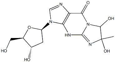 3-(2-deoxypentofuranosyl)-3,5,6,7-tetrahydro-6,7-dihydroxy-6-methyl-9H-imidazo(1,2-a)purin-9-one