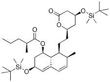 2-Methyl-pentanoic Acid [1S-[1α(R*),3β,7β,8β(2S*,4S*),8aβ]]-3-[[(1,1-DiMethylethyl)diMethylsilyl]oxy]-8-[2-[4-[[(1,1-diMethylethyl)diMethylsilyl]oxy]tetrahydro-6-oxo-2H-pyran-2-yl]ethyl]-1,2,3,7,8,8a-hexahydro-7-Methyl-1-naphthalenyl Ester
