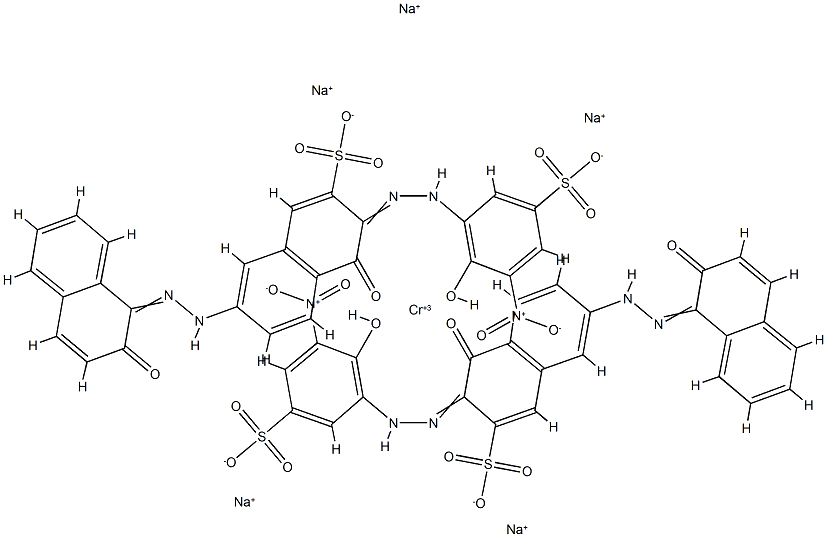 Chromate(5-), bis4-hydroxy-7-(2-hydroxy-1-naphthalenyl)azo-3-(2-hydroxy-3-nitro-5-sulfophenyl)azo-2-naphthalenesulfonato(4-)-, pentasodium