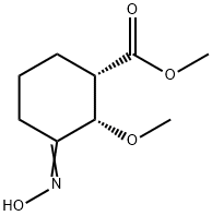 Cyclohexanecarboxylic acid, 3-(hydroxyimino)-2-methoxy-, methyl ester, (1S-cis)- (9CI)