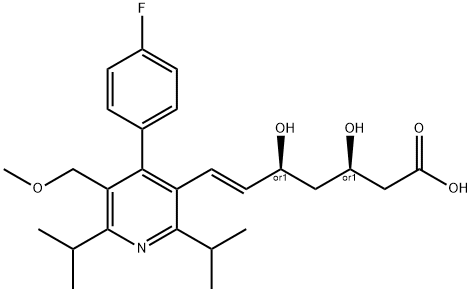 6-Heptenoic acid, 7-[4-(4-fluorophenyl)-5-(methoxymethyl)-2,6-bis(1-methylethyl)-3-pyridinyl]-3,5-dihydroxy-, [R*,S*-(E)]-(+-)-
